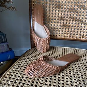 Eddie Bauer Woven Leather Slides